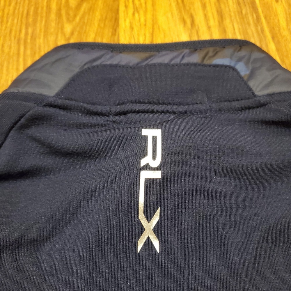 RLX Ralph Lauren Polo Golf Jacket Men Large Blue Camo Full‎ Zip Wool NWT $248 - Picture 4 of 9